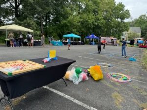 Sports and Recreation with black table and items