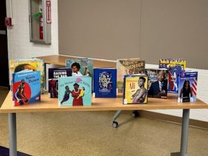 Life development books displayed on table