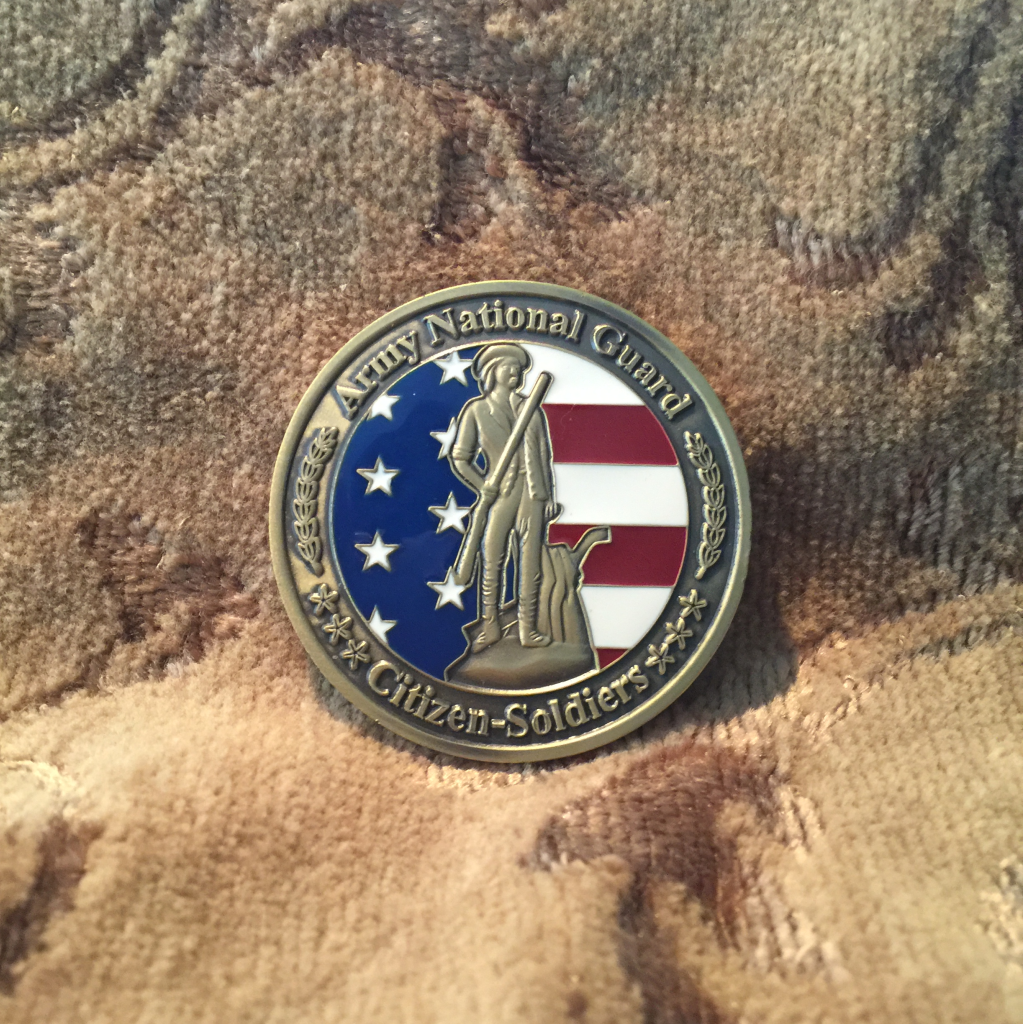 DOD Service Medal. Round with U.S. flag background